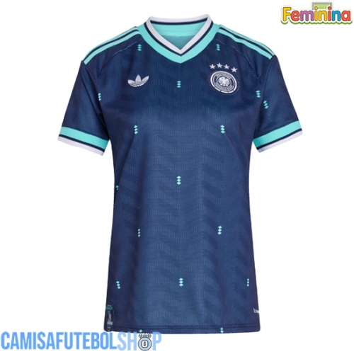 Camisa de time de futebol Alemanha Replicas 2º Equipamento Feminina Mundo 2026 Manga Curta